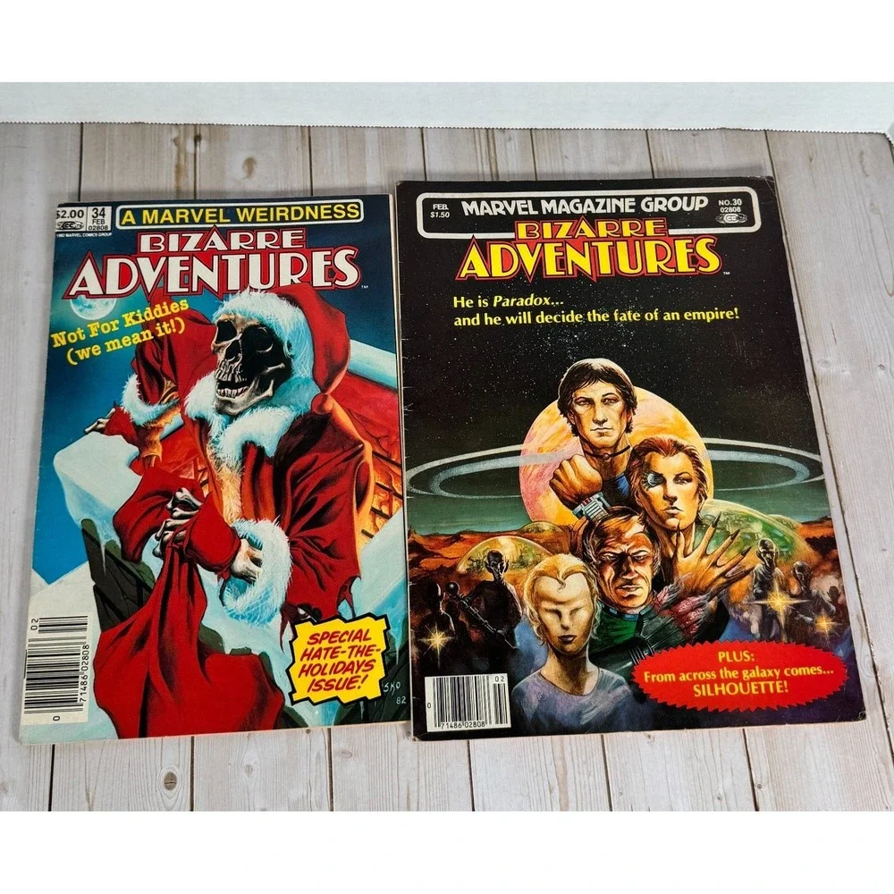 Bizarre Adventures #34 & #36 Marvel Magazine Group 1983 Comics Horror Sci-Fi